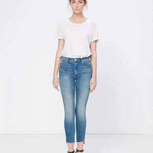 MOTHER | Stunner Zip Ankle Step Fray Jeans in Good Girls Do